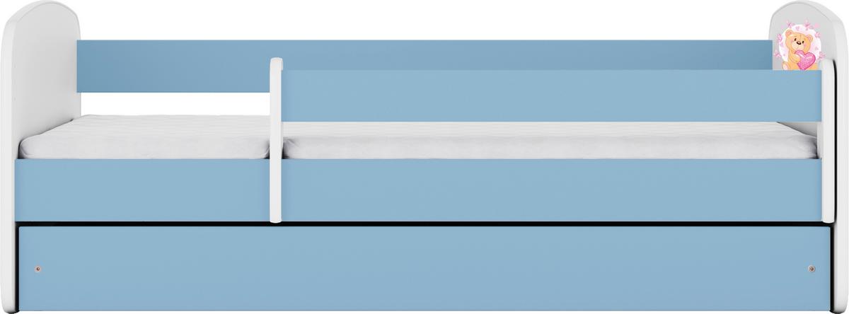 Kinder-/Juniorbett Babydreams inkl. Matratze 80x160 - Blau/Birkefarben, MODERN, Holz/Holzwerkstoff (80/160cm) - MID.YOU