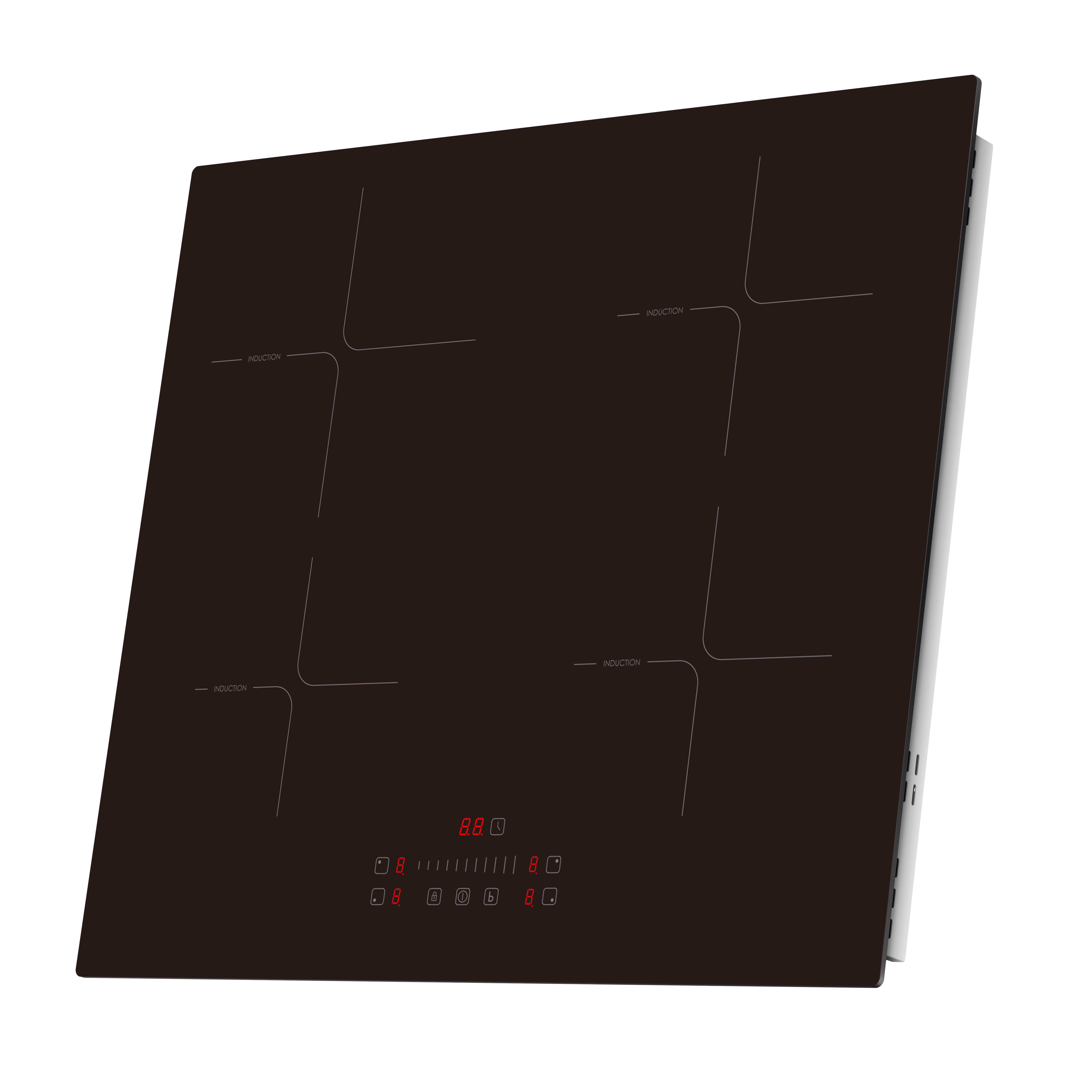 Induktionskochfeld Schwarz B: 59 cm - Schwarz, Basics, Glas (59/6.2/52cm) - PKM