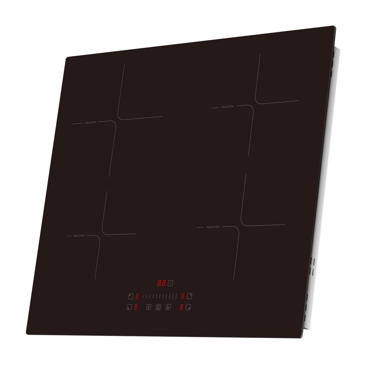Induktionskochfeld Schwarz B: 59 Cm - Schwarz, Basics, Glas (59/6.2/52cm) - PKM