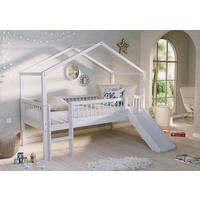Hausbett Forrest Weiß 90x200cm - Weiß/Naturfarben, MODERN, Holz (90/200cm) - Vipack