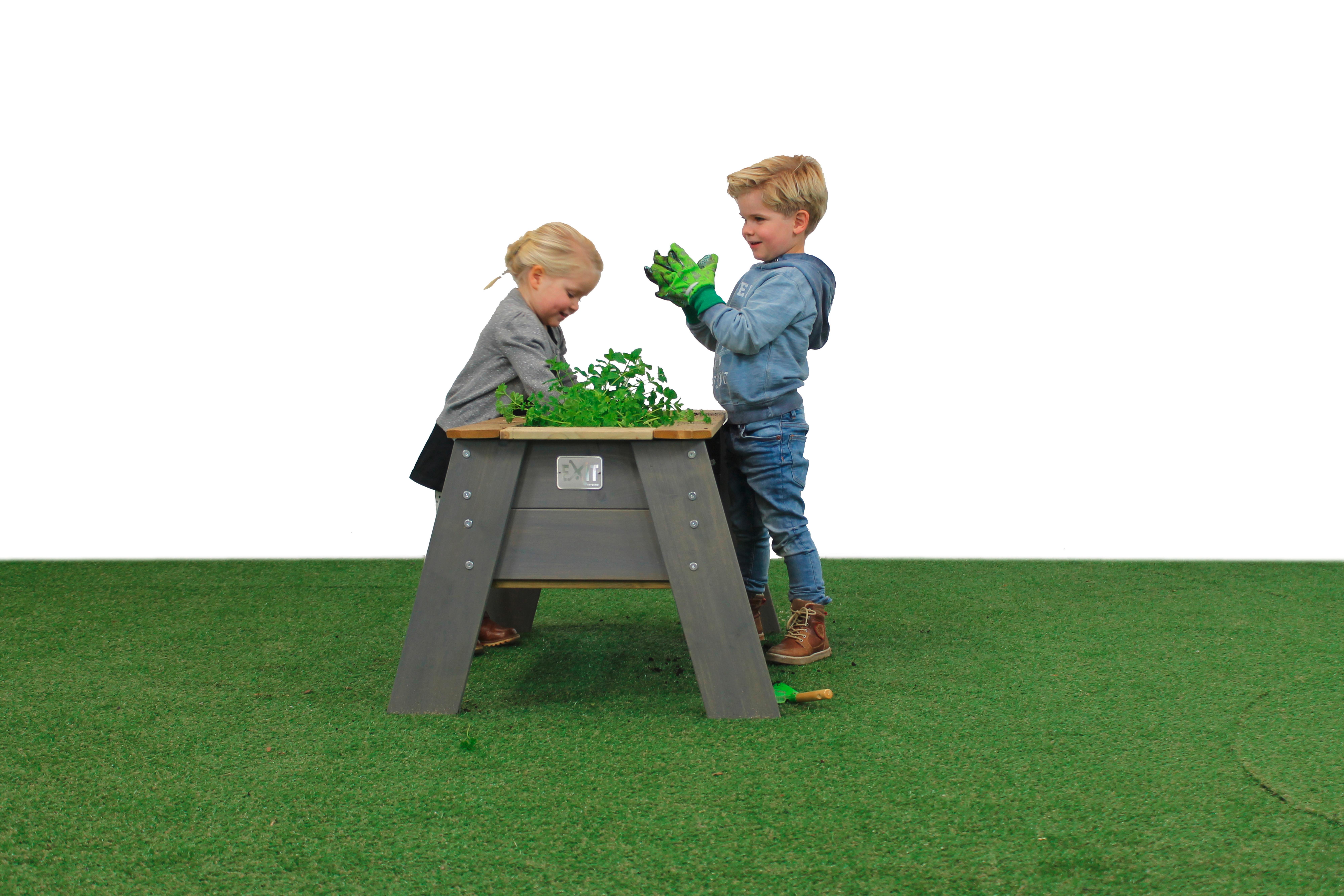 Kinderspieltisch Exit Holz Grau Wetterfest - Grau, KONVENTIONELL, Holz (94/68/50cm) - EXIT Toys