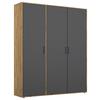 Drehtürenschrank140 Cm Voyager Eiche Artisan,grau - Eiche Artisan/Grau, MODERN, Holzwerkstoff (140/194/53cm) - Rauch Möbel