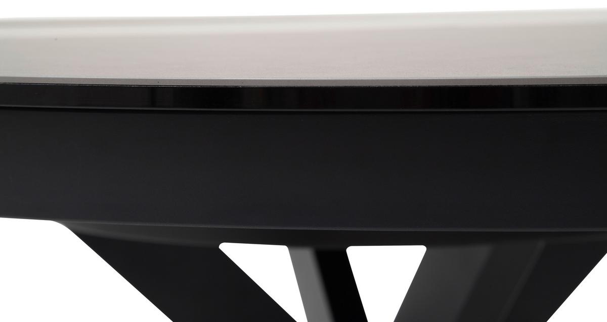 Esstisch ausziehbar Winnipeg 120-160x120 cm Anthrazit - Anthrazit, Design, Keramik/Metall (120-160/120/76cm) - Livetastic