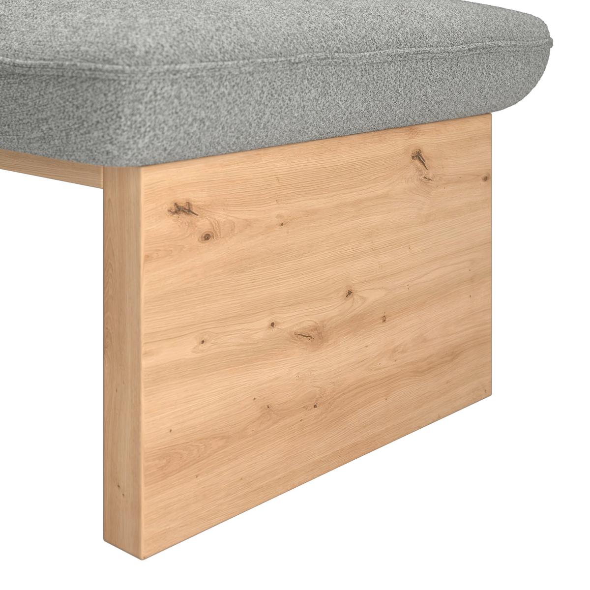Eckbank Beluna Ii Webstoff Hellgrau, B: 170cm - Eichefarben/Hellgrau, KONVENTIONELL, Holz/Textil (170/192cm) - James Wood