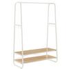 Kleiderständer Weiß, Hellbraun B: 100 Cm - Hellbraun/Weiß, Trend, Holzwerkstoff/Metall (100/160/45cm) - MID.YOU