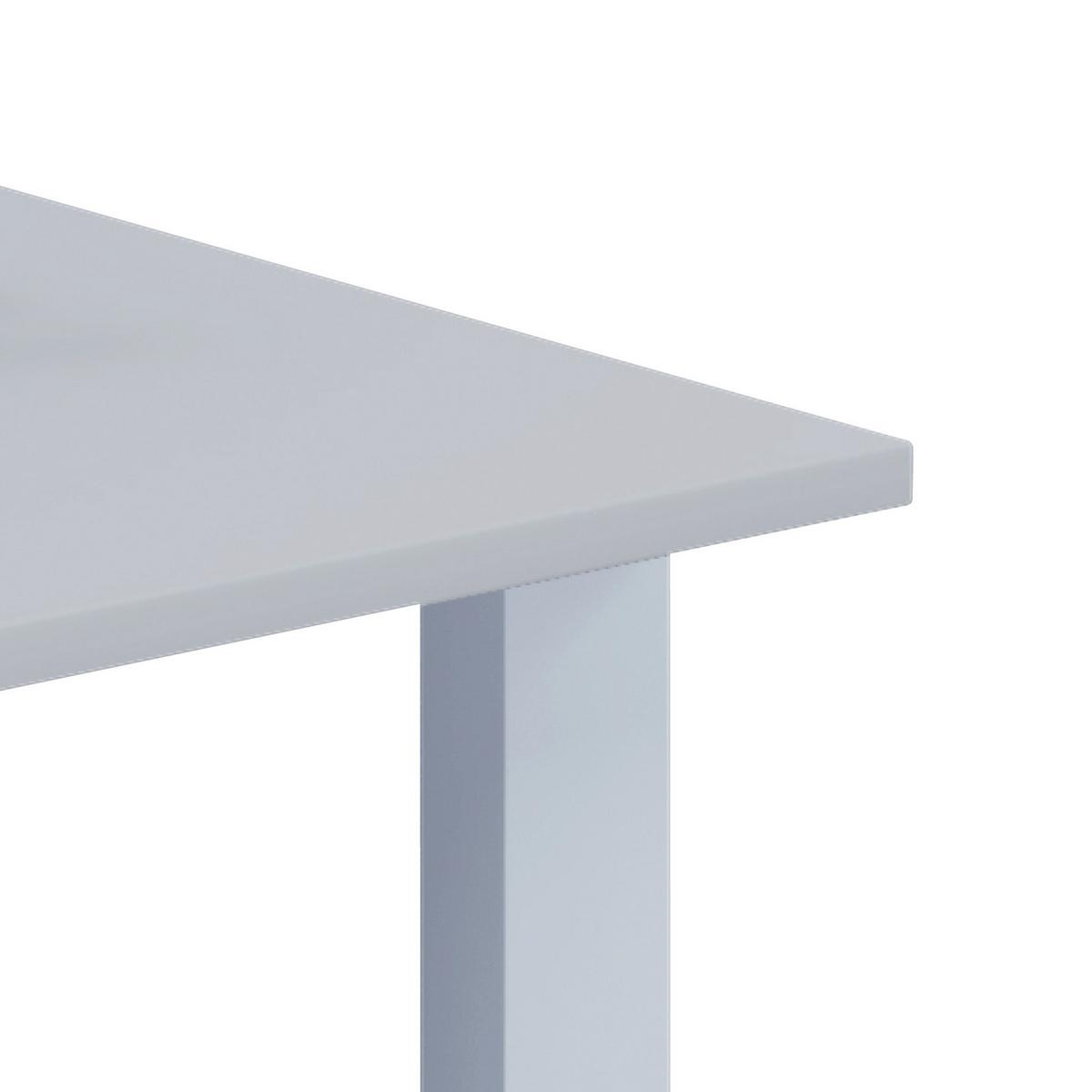 Schreibtisch Lona Grau/weiß B: 80 Cm - Weiß/Grau, MODERN, Holzwerkstoff/Metall (140/80/76cm) - MID.YOU