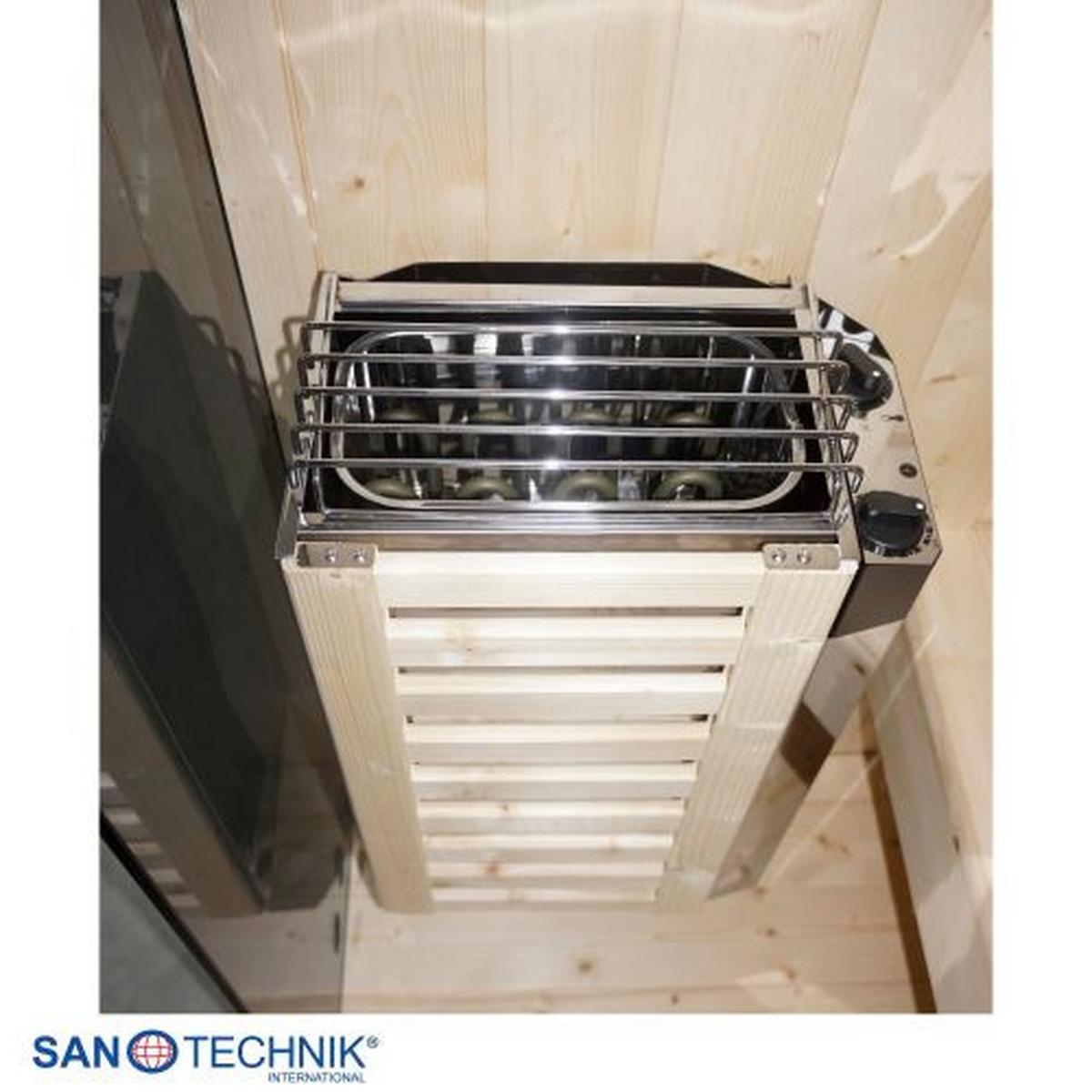Sauna FX75100 geeignet für 1 Person - Fichtefarben, Basics, Glas/Holz (100/120/200cm) - Sanotechnik