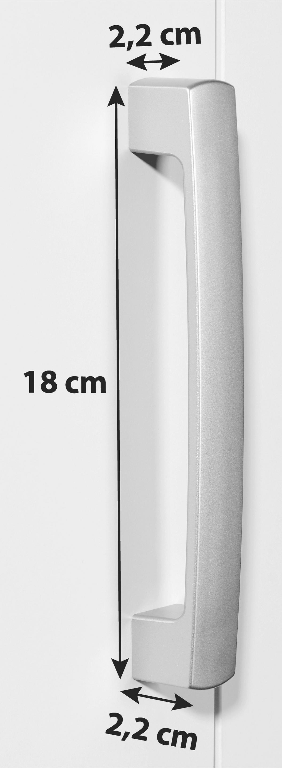 Schrankgriff Unit L:18cm Kunststoff Alufarben Matt - Alufarben, MODERN, Kunststoff (18/2,2/2,2cm) - Ondega