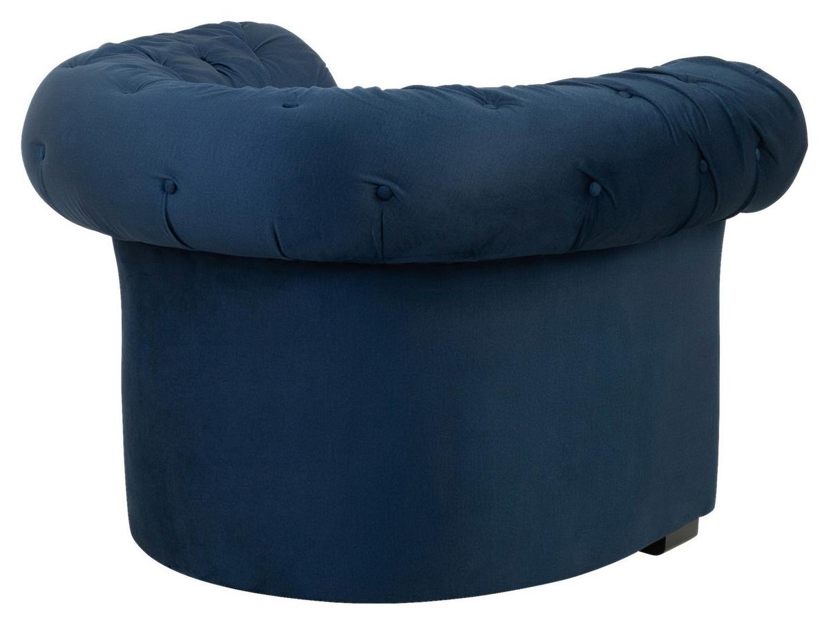 Chesterfield-sessel Cupido - Schwarz/Dunkelblau, Design, Textil (114/78/91cm) - MID.YOU