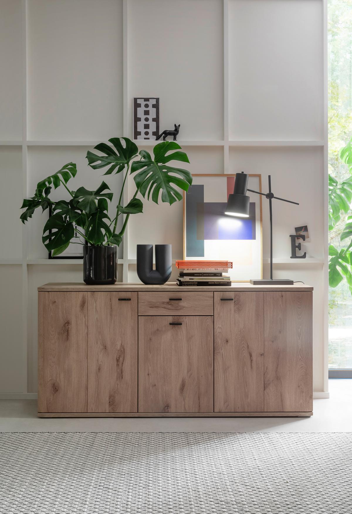 Sideboard 149 cm Prato Eichefarben - Eichefarben, Design, Holzwerkstoff (149/78/44cm) - MID.YOU