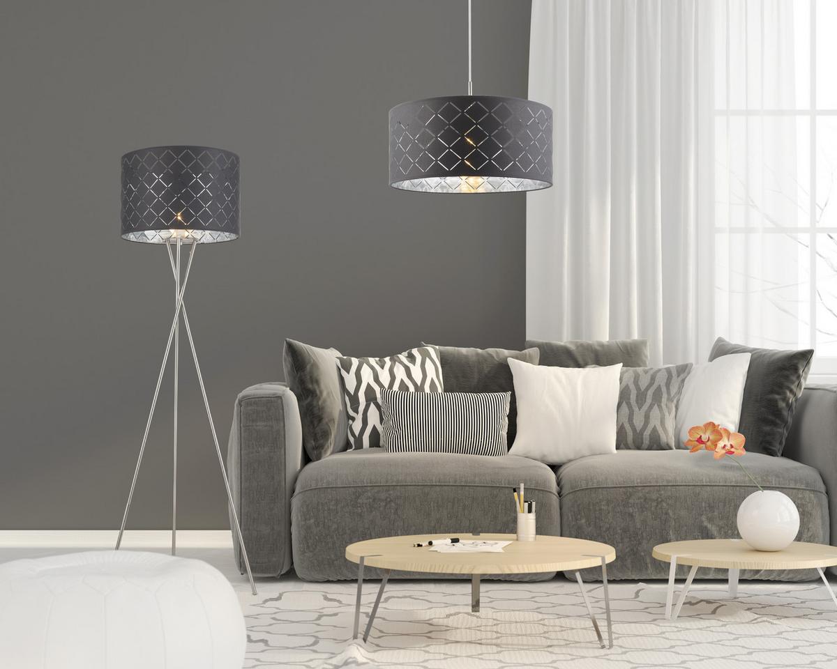 Hängeleuchte Kidal H: 120 Cm 1-Flammig, - Design, Textil/Metall (40/140cm) - Globo