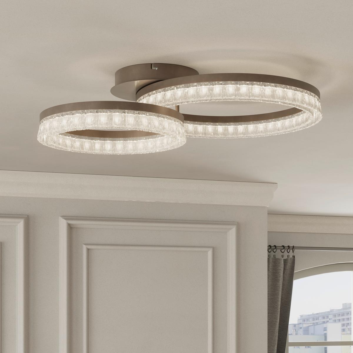 LED-DECKENLEUCHTE JESSI - Cappuccino, Kunststoff/Metall (62/42/15cm) - Luca Bessoni