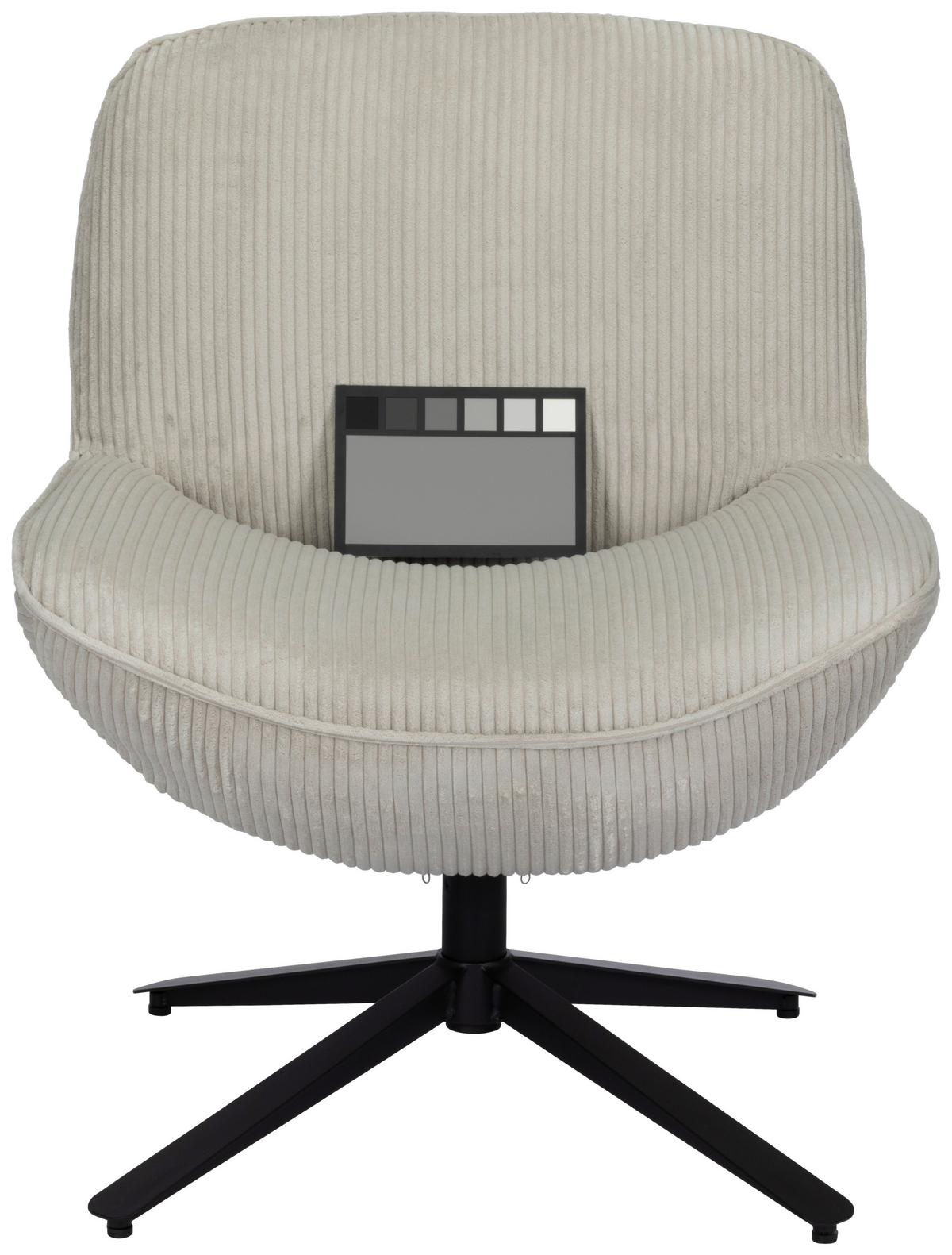 Relaxsessel Maro Hellgrau B: 66 Cm - Hellgrau/Schwarz, Basics, Textil/Metall (66/76/75cm) - Livetastic