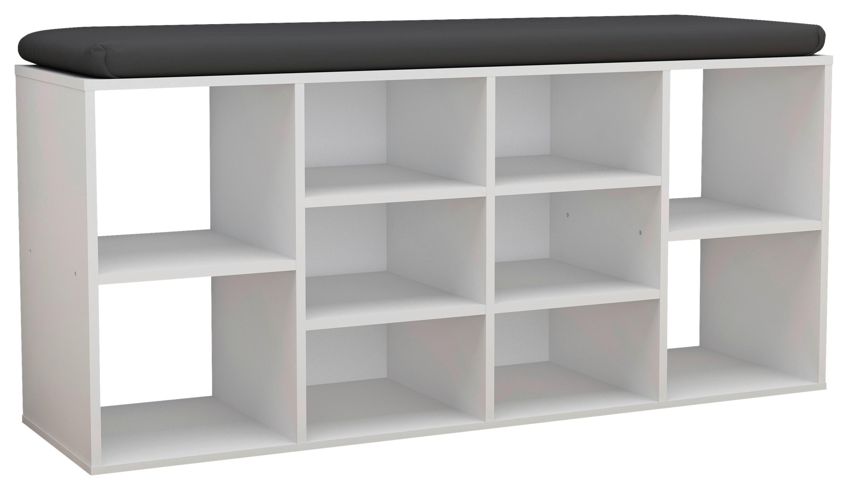 Schuhregal Hinsol Weiß, 104 Cm - Weiß, Design, Holzwerkstoff (104/50/30cm) - MID.YOU