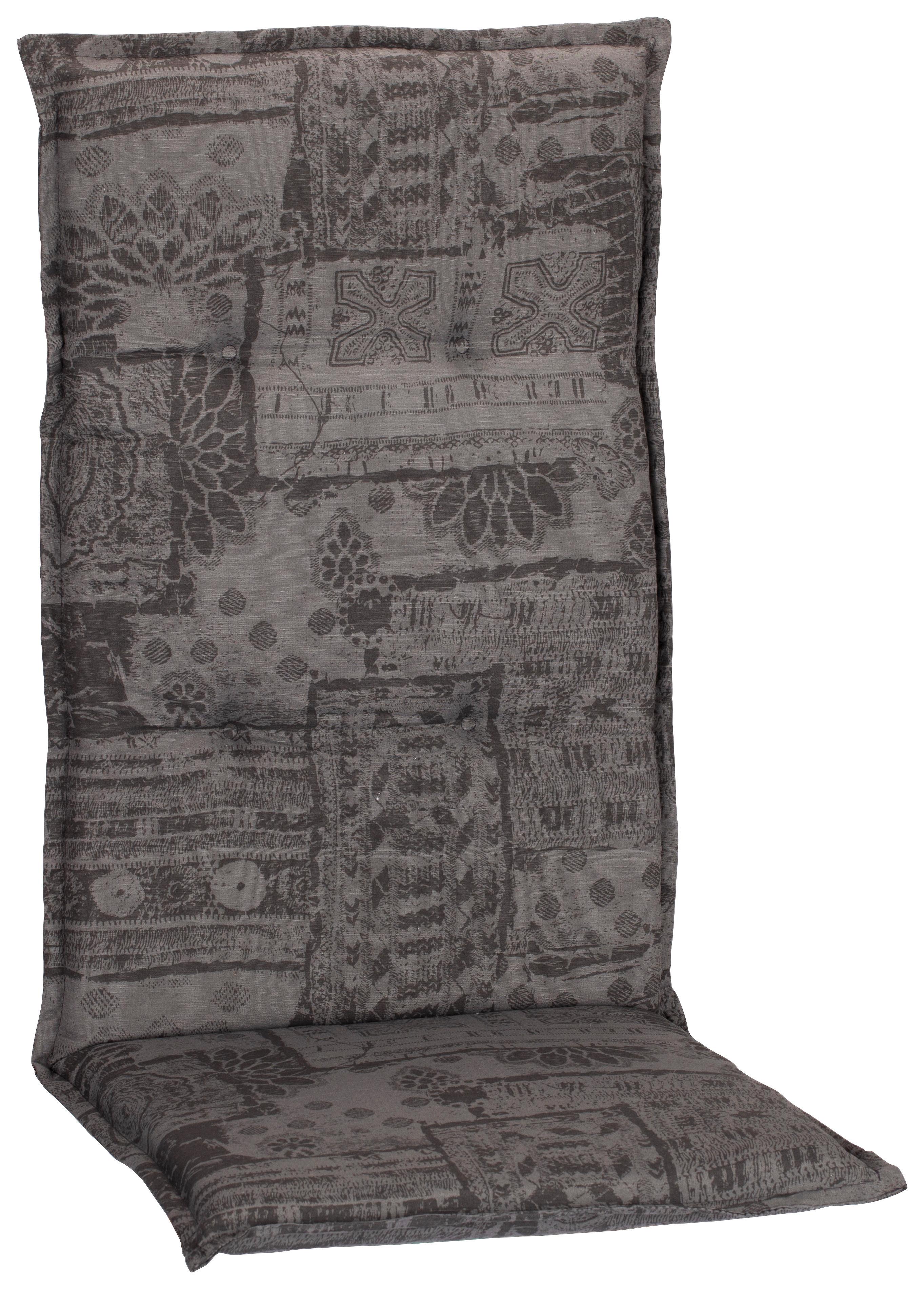 Niederlehnerauflage Genf 100x48 cm Grau - Grau, Basics, Textil (100/48/4cm) - Beo