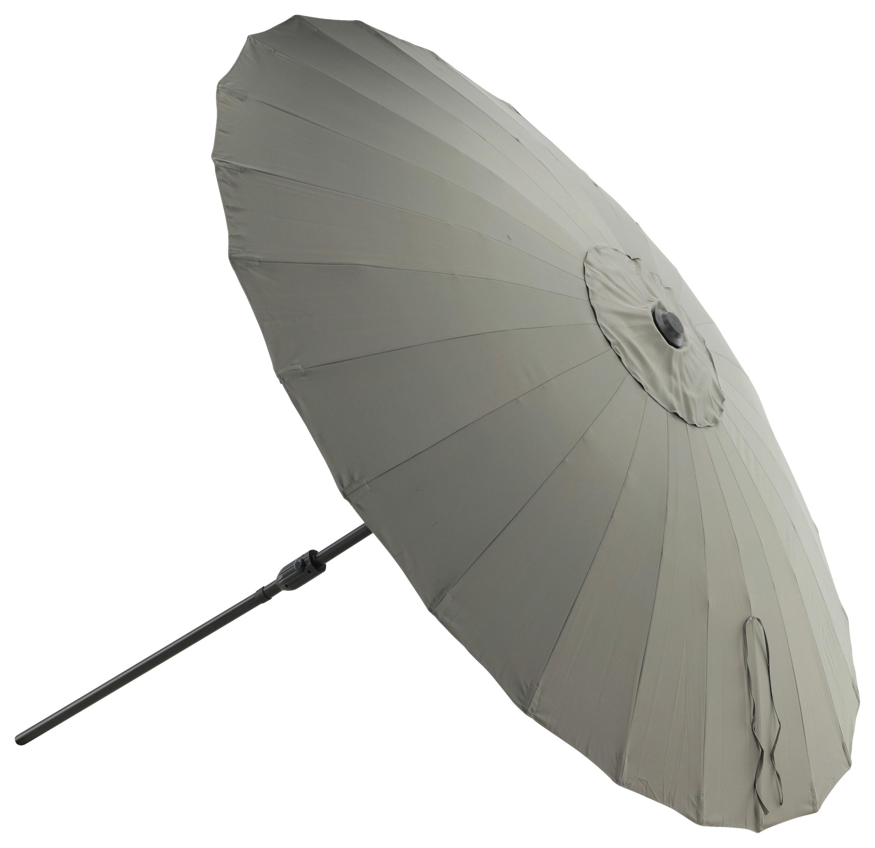 Sonnenschirm DM: 250cm H: 270cm Grau - Grau, KONVENTIONELL (270/270cm) - Gardenson
