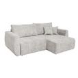 Schlafsofa Bali - Creme/Schwarz, MODERN, Holz/Textil (245/74-90/104cm) - Luca Bessoni