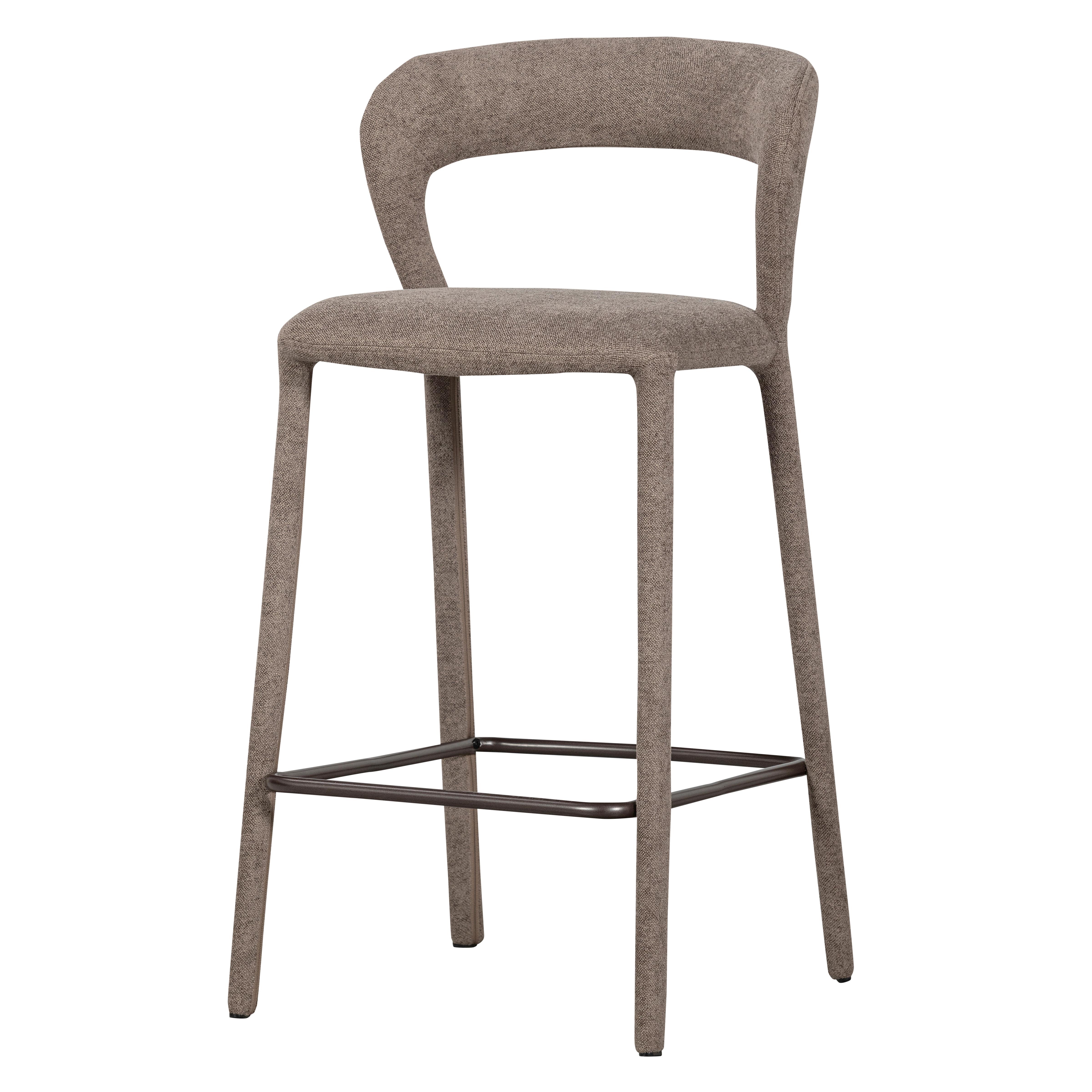 Barhocker Noble Taupe B: 48cm - Taupe, MODERN, Textil (48/95/52cm) - Livetastic