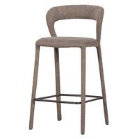 Barhocker Noble Taupe B: 48cm - Taupe, MODERN, Textil (48/95/52cm) - Livetastic