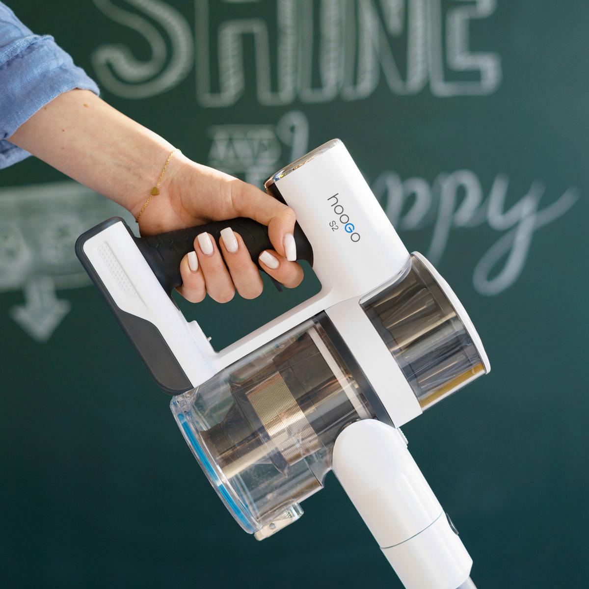 Akku-Handstaubsauger 200W, 35 min. Laufzeit - Dunkelgrau/Weiß, Basics, Kunststoff (30/21/10cm)