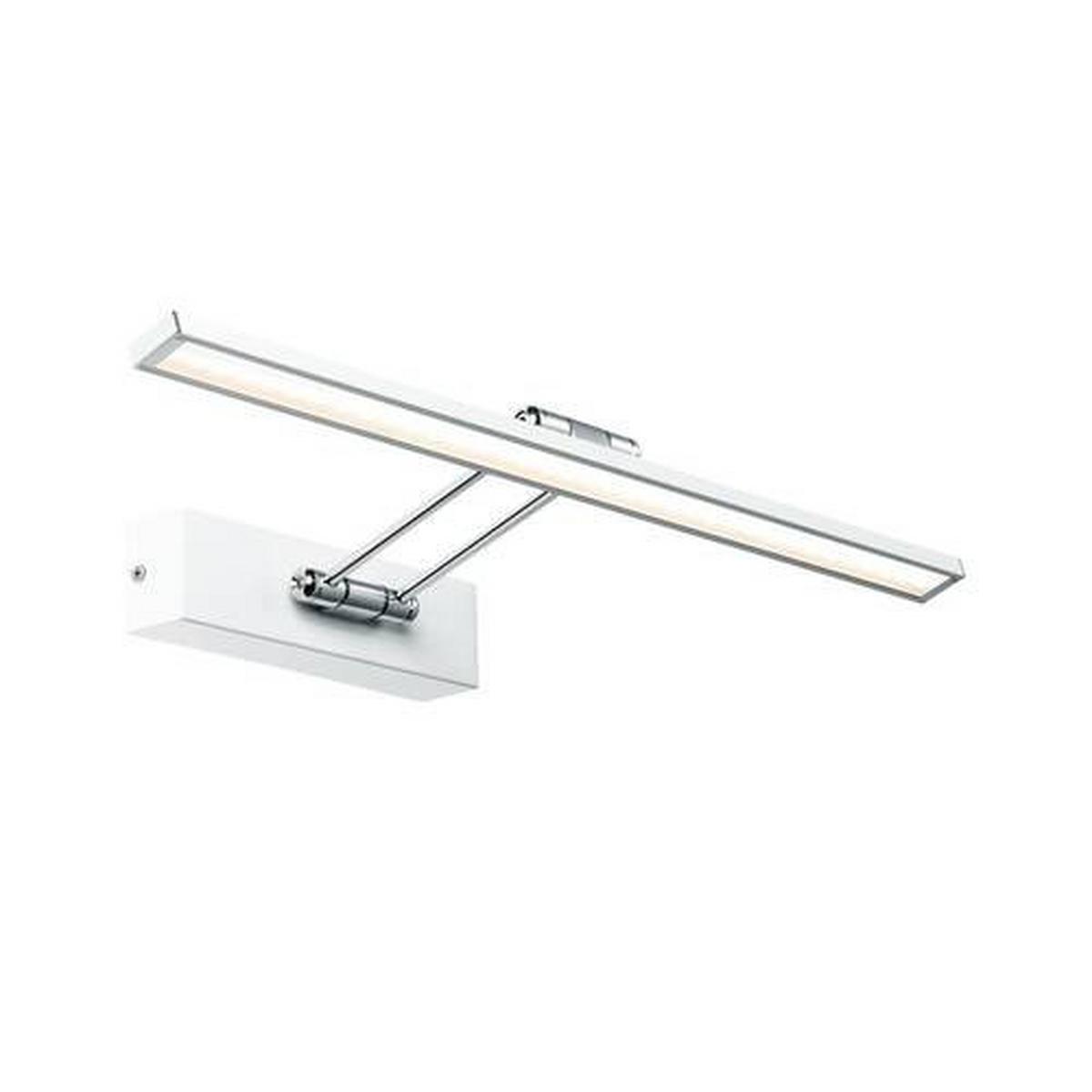 Bilderleuchte 99892 Weiß/Chromfarben, Warmweiß - Chromfarben/Weiß, Basics, Metall (45/4,6/4,6cm) - Paulmann