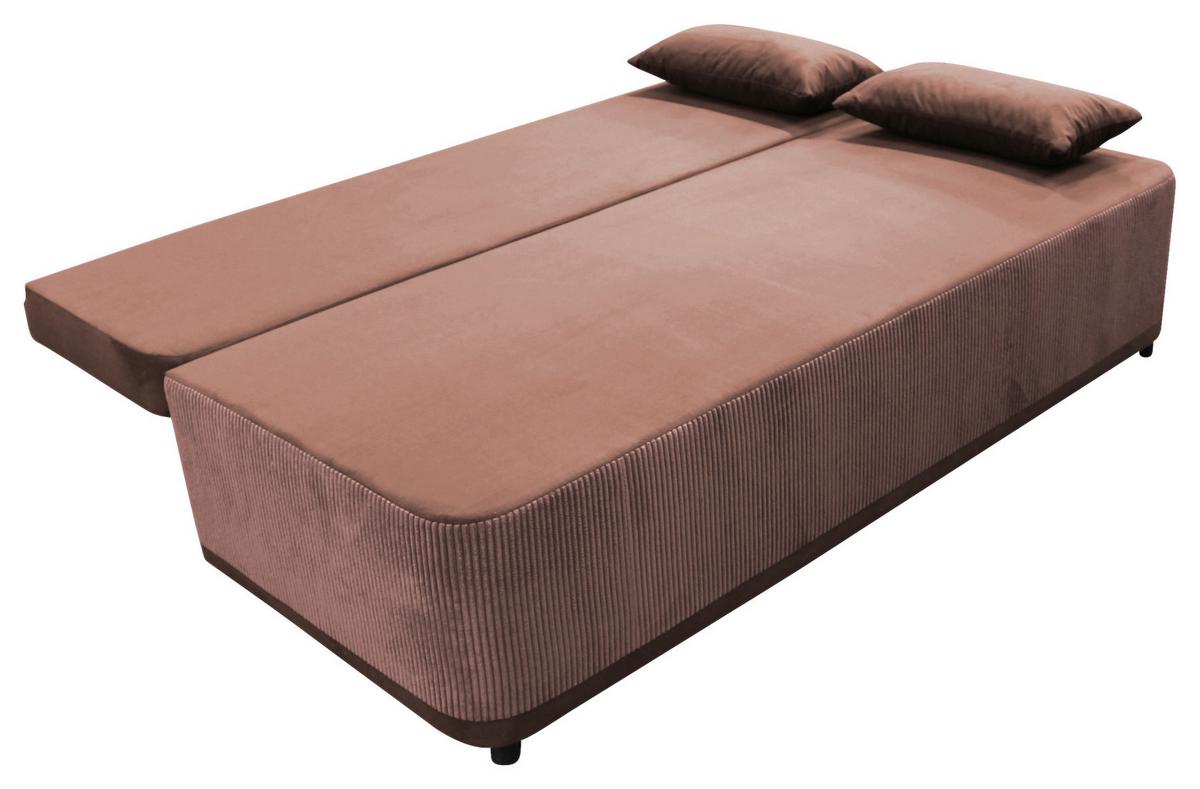 Schlafsofa Stella Koralle B: 197 Cm - Koralle/Schwarz, Design, Textil (197/90/83cm) - MID.YOU