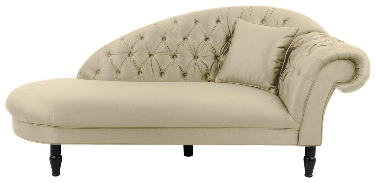 Récamiere Cupido, Beige B: 103 Cm - Beige/Schwarz, Design, Textil (103/91/216cm) - MID.YOU