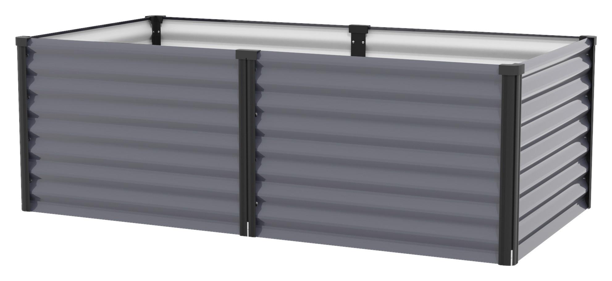 Hochbeet Stahl Linus 96,2x63x187,7 cm Anthrazit - Anthrazit/Schwarz, Basics, Metall (96,2/63/187,7cm)