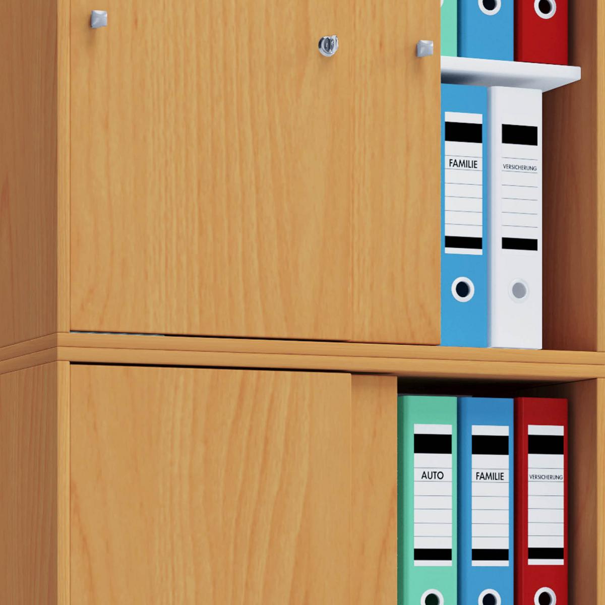 Aktenschrank versperrbar Lona XL Buche Dekor B: 70 cm - Buchefarben, Basics, Holzwerkstoff (70/183/37cm) - MID.YOU