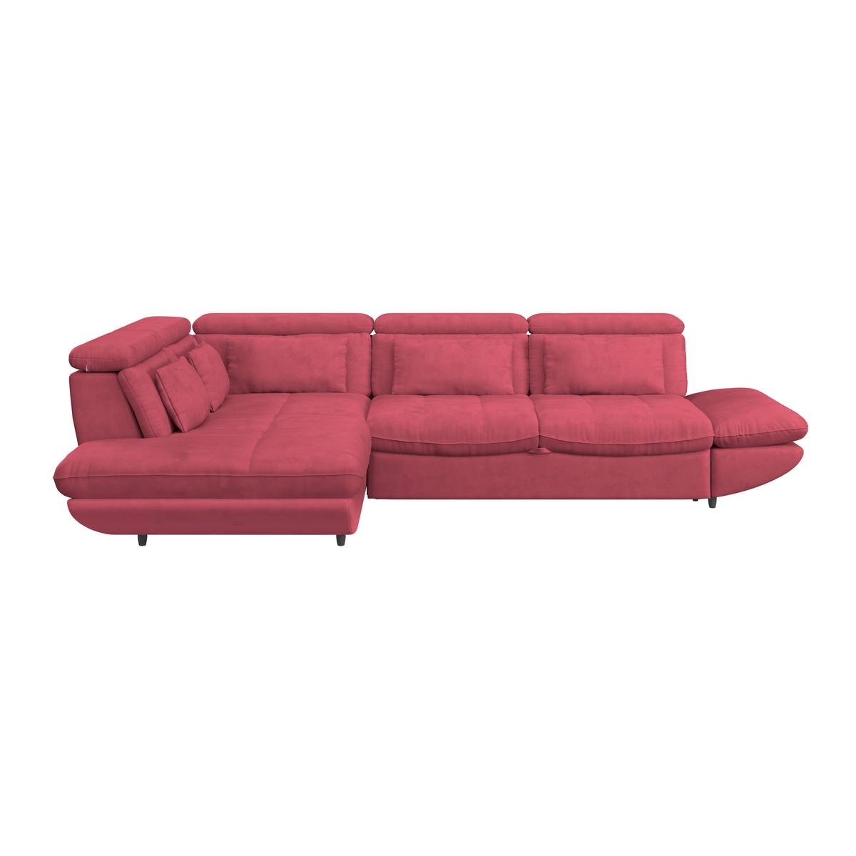 Ecksofa mit Schlaffunktion Park Koralle - Koralle/Schwarz, MODERN, Textil (233/311cm) - Luca Bessoni