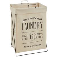 Ruháskosár Dragica Kb. 60l - bézs/fekete, Basics, textil (44/30/63cm) - James Wood