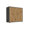 Kommode 79 Cm Mailand, Anthrazit - Anthrazit/Schwarz, MODERN, Holzwerkstoff (79/73/33cm) - MID.YOU