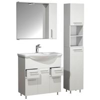 Badezimmer Lisalo XL - Weiß, MODERN, Glas/Keramik (105cm) - MID.YOU