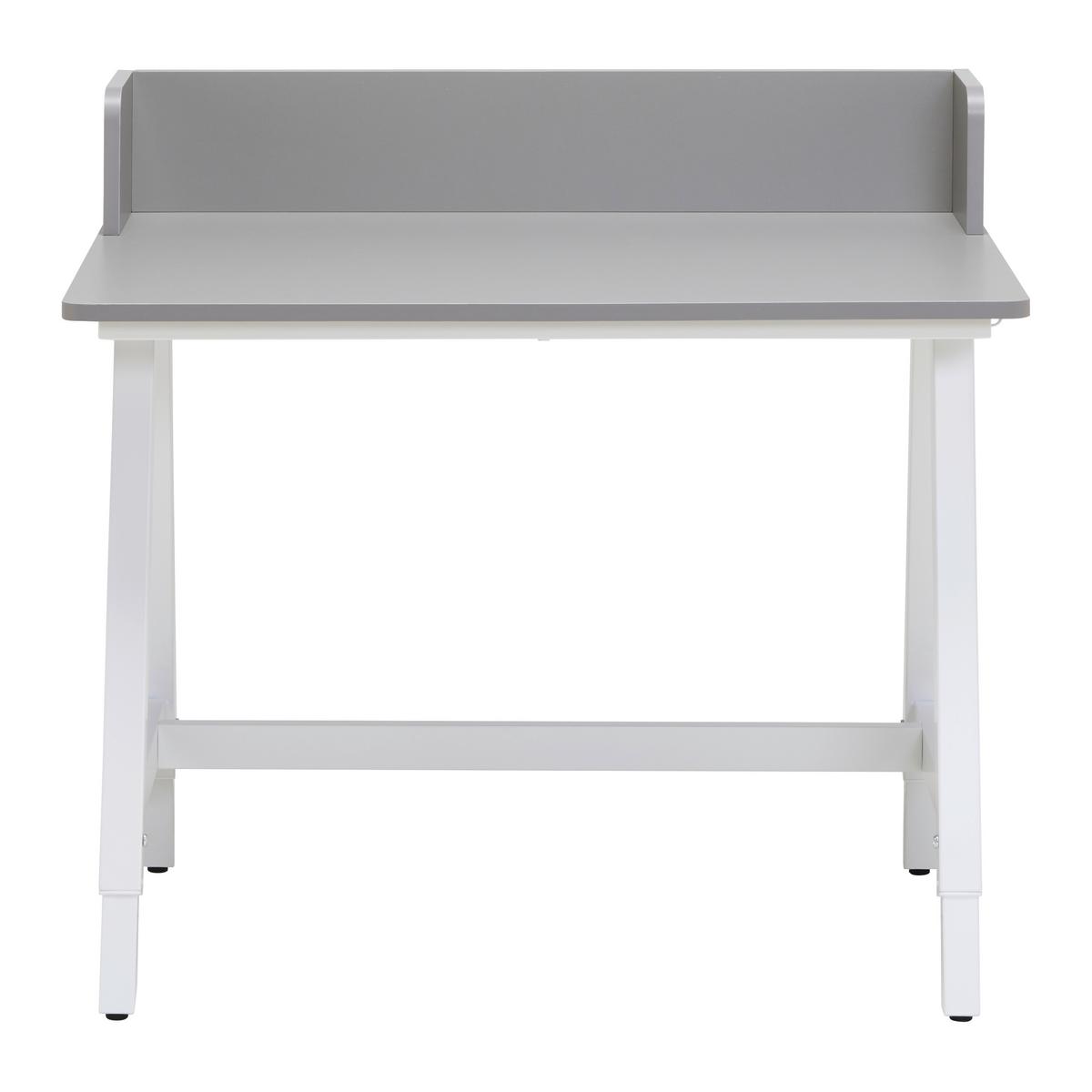 Písací stôl EMMELIE - sivá/biela, Modern, kov/kompozitné drevo (80/54-85/60cm) - Mömax