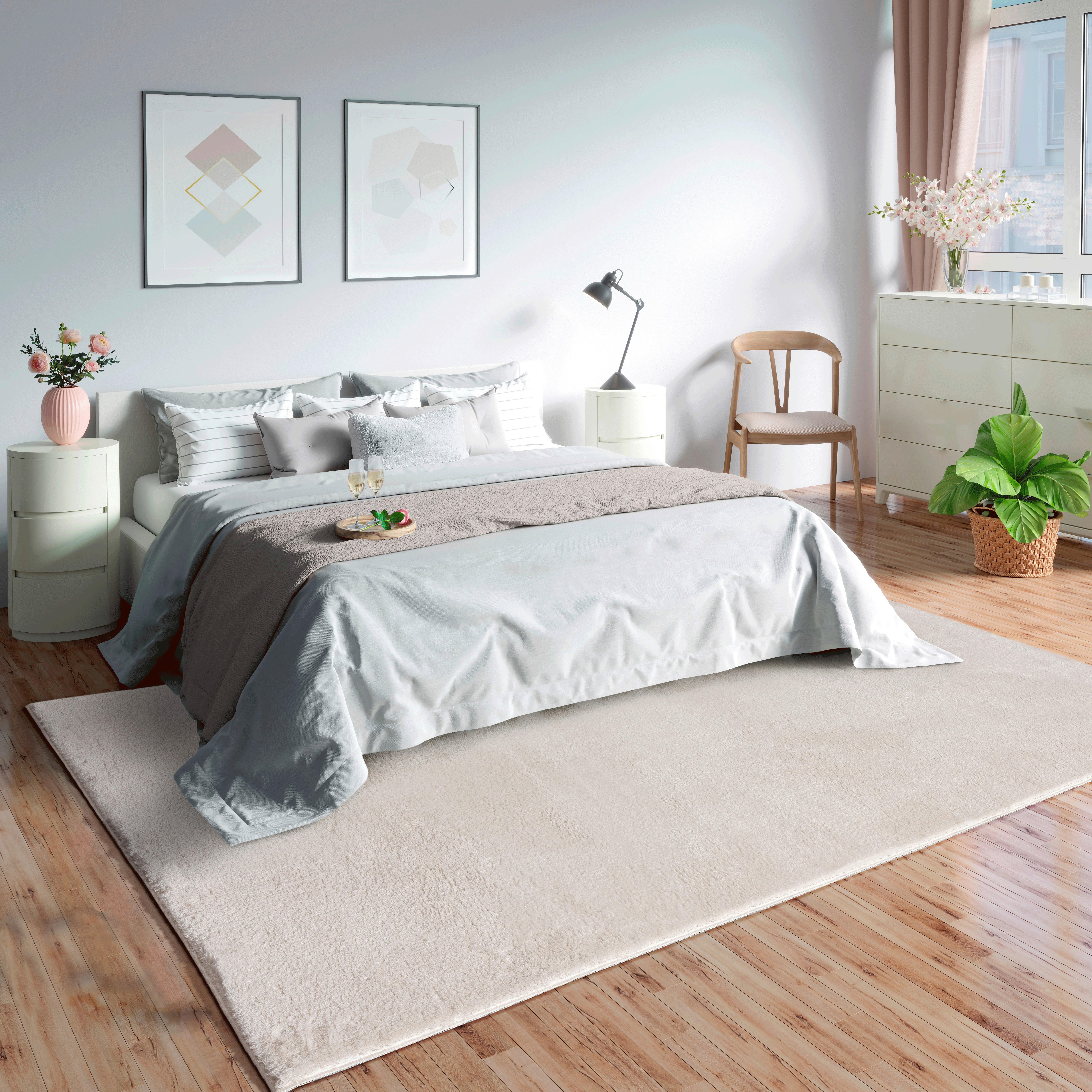 Fellteppich Loft - Creme, KONVENTIONELL, Textil (60/110cm)