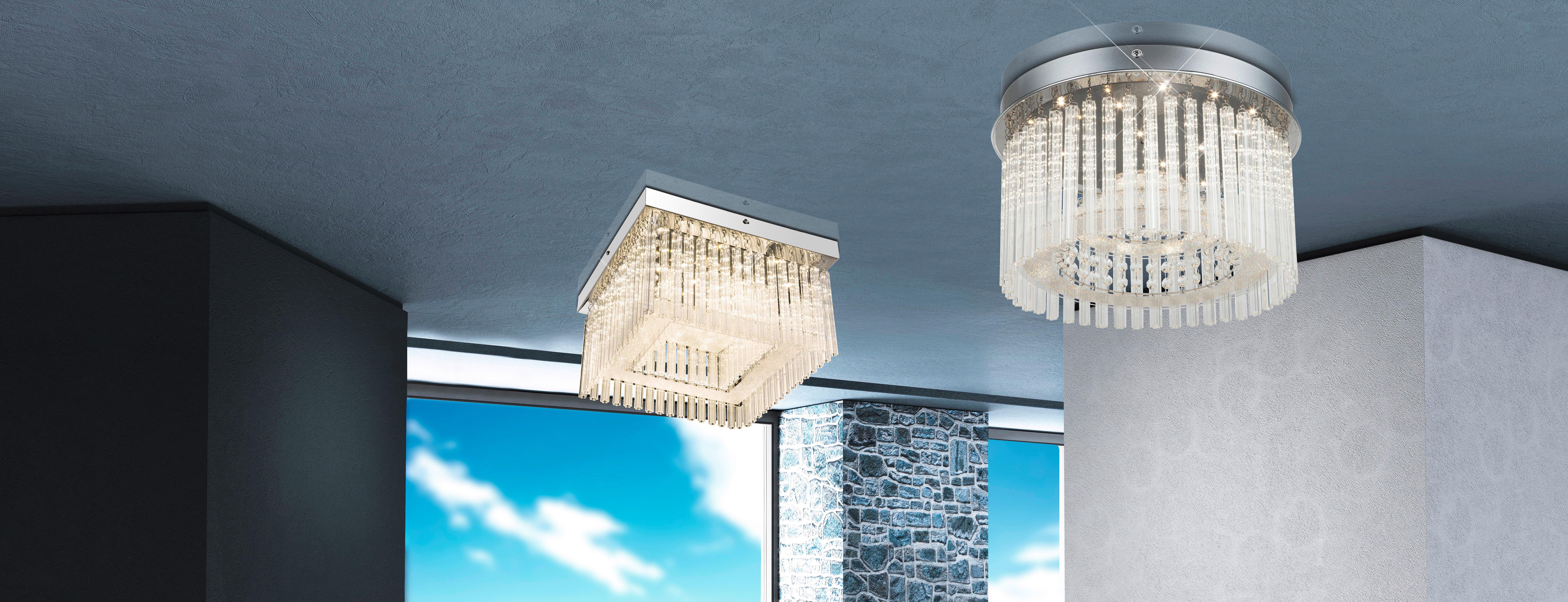 Led Mennyezeti Lámpa 68568-18 Joyce - Design, műanyag/Üveg (37/23cm)