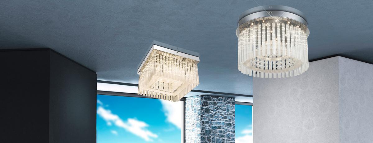 Led Mennyezeti Lámpa 68568-18 Joyce - Design, műanyag/Üveg (37/23cm)