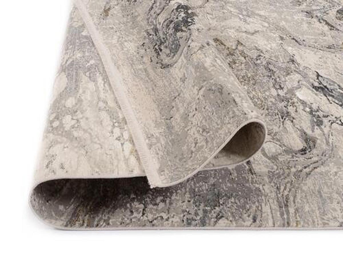 Teppich Läufer Grau/Gold Lille 80x200 cm - Goldfarben/Grau, Design, Textil (80/200cm) - Dieter Knoll
