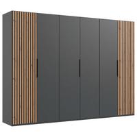 Drehtürenschrank Andorra Eiche/Graphitfarben B: 300 cm - Eichefarben/Graphitfarben, MODERN, Holzwerkstoff (300/216/58cm) - MID.YOU