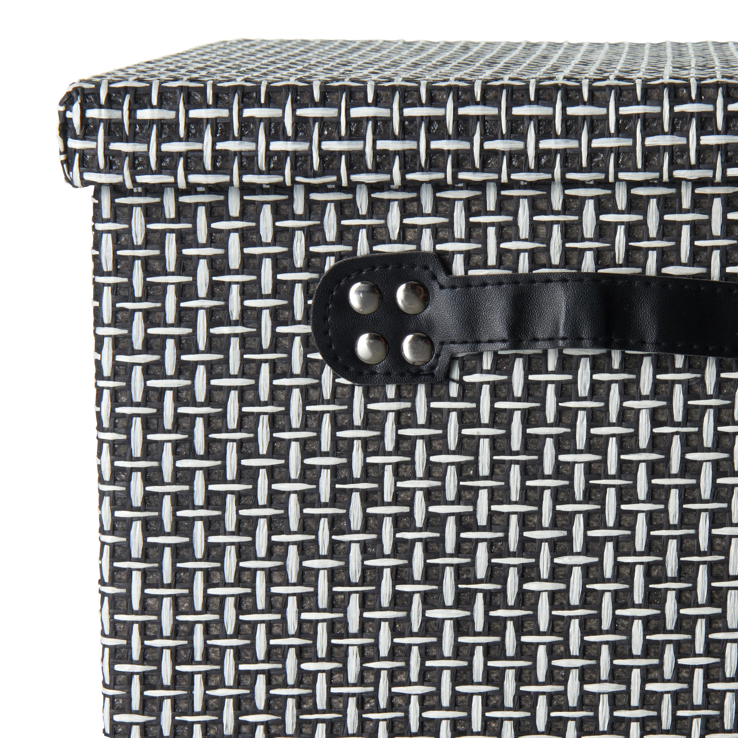 Box S Vekom Foldable -Paz- - čierna/biela, kartón/textil (29,5/28/30cm) - Modern Living