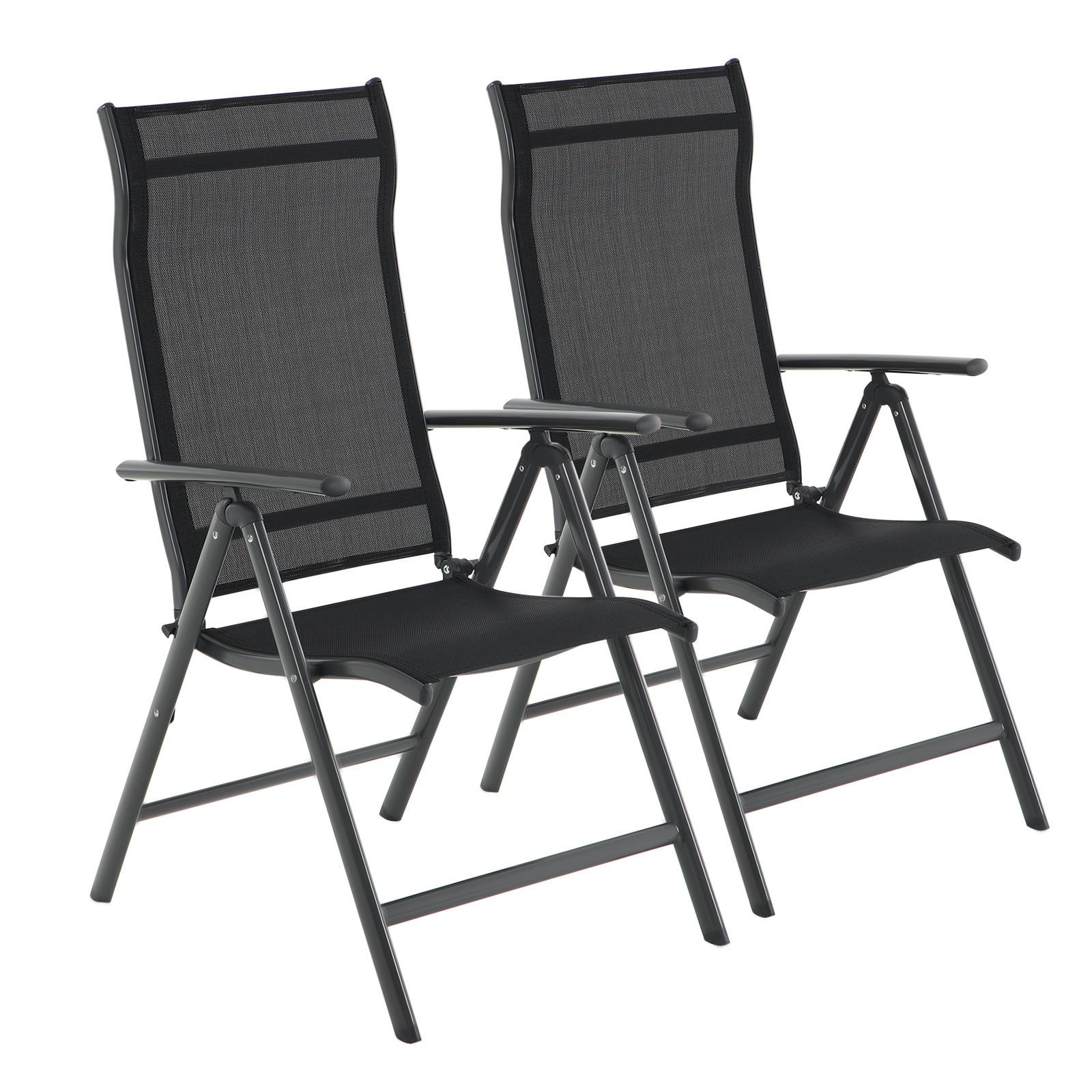 Campingsessel 2-Tlg. Set, Klappbar, Schwarz, B: 70cm - Schwarz, Basics, Textil/Metall (70/106/56cm) - Modante