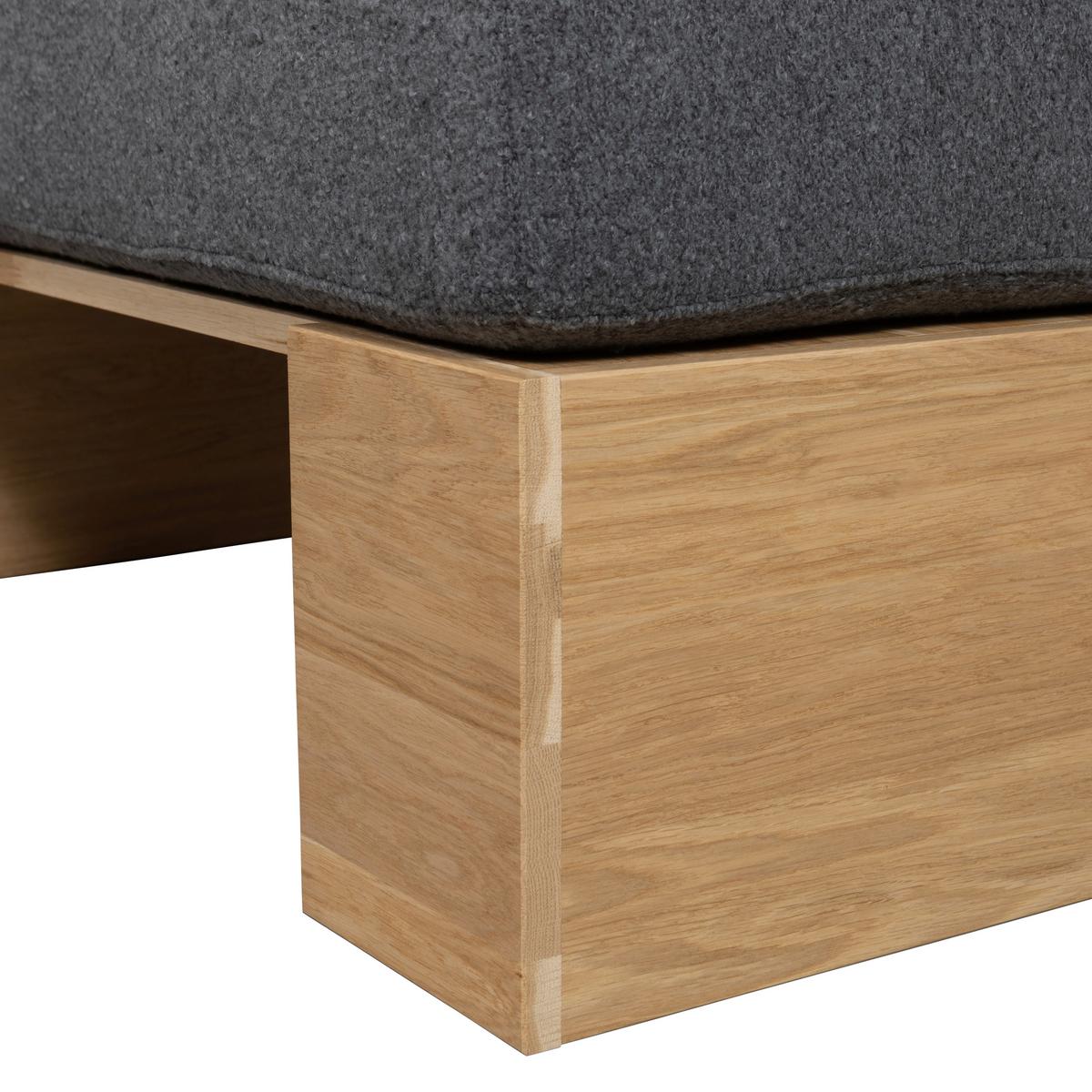 Sitzbank Eat-Up Eiche/Dunkelgrau B: 110cm - Dunkelgrau/Eichefarben, MODERN, Holz/Textil (110/84/67cm) - Livetastic