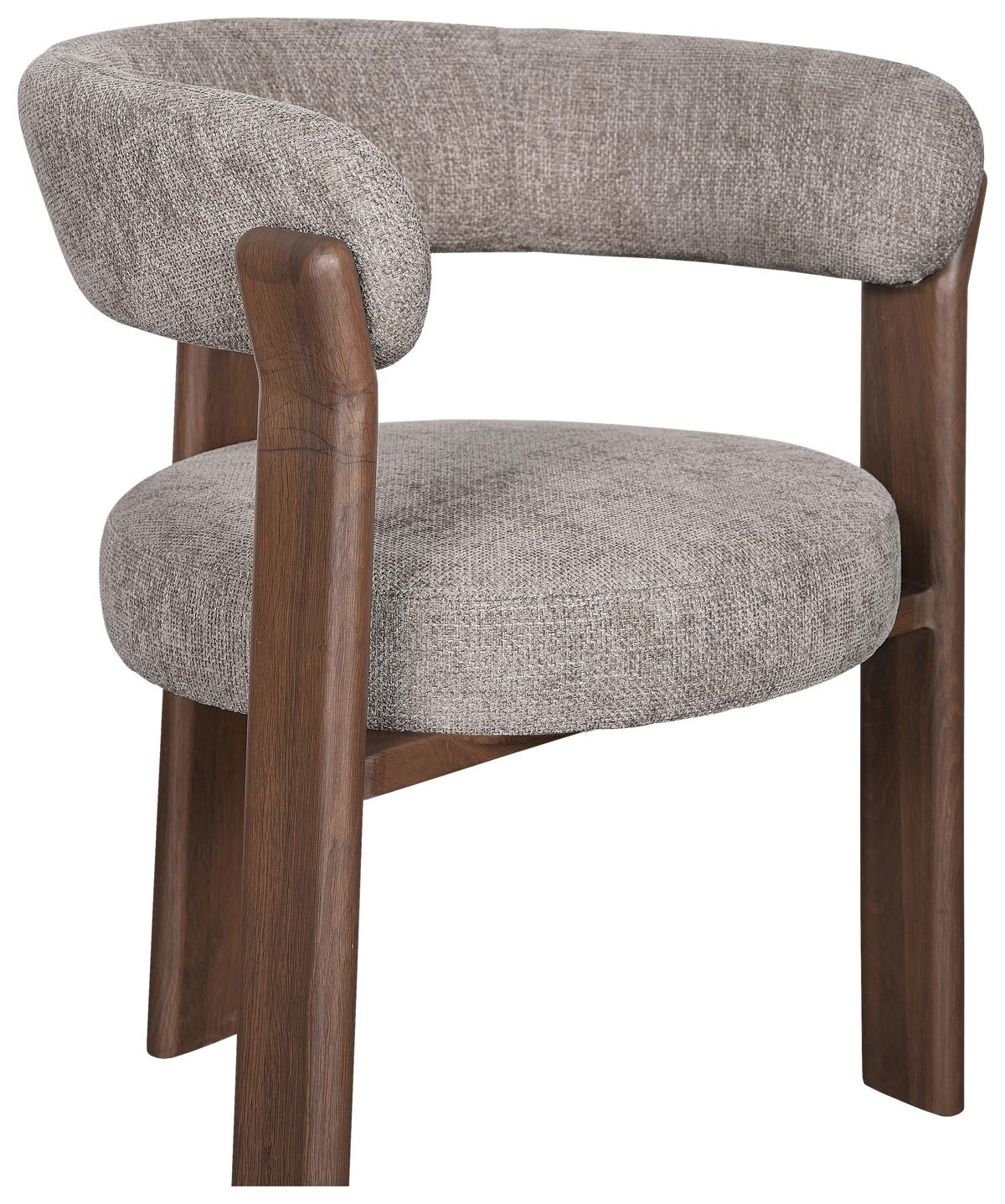 Armlehnstuhl Granada Hellbraun B: 62 cm - Hellbraun/Walnussfarben, MODERN, Textil/Metall (62/74/56,5cm) - Livetastic
