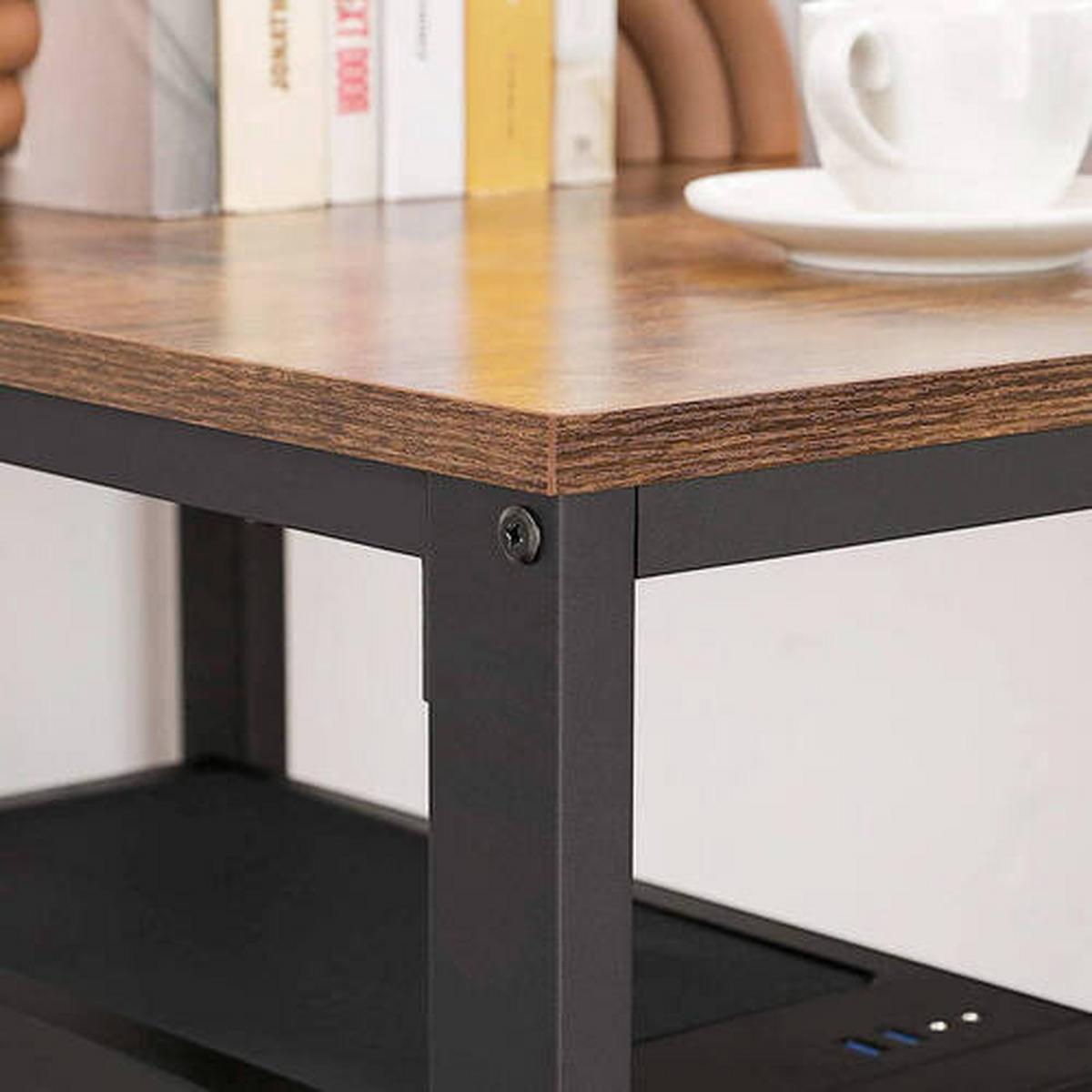 Písací stôl IRON - hnedá/čierna, Basics, kov/kompozitné drevo (140/60/75cm) - Boxxx