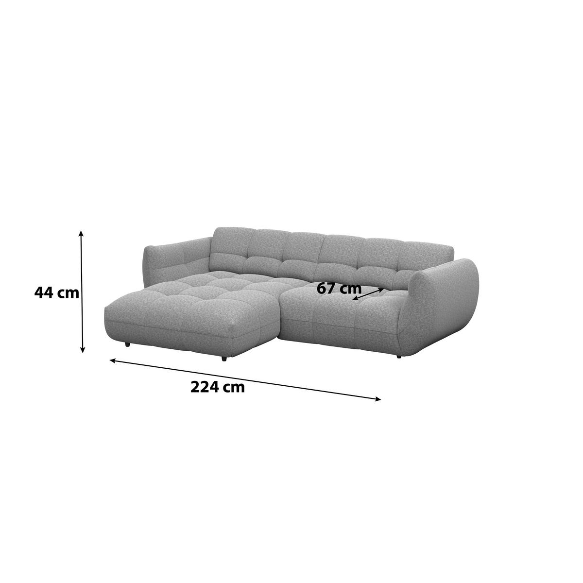 Rohová sedačka PANDA, ľavá, béžová ženilka - čierna/tmavozelená, Trend, textil/plast (178/280cm)