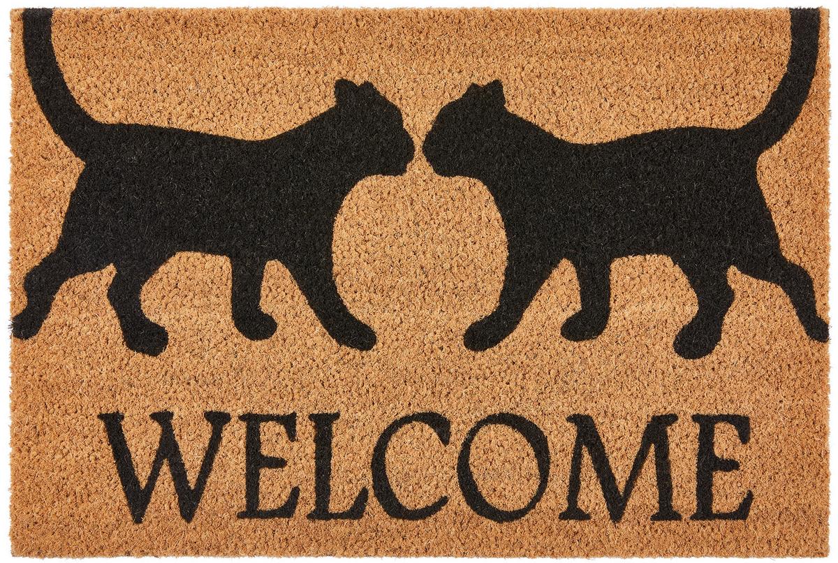 Lábtörlő Kb. 40/60cm - fekete, Konventionell, műanyag/természetes anyagok (40/60cm) - Ondega