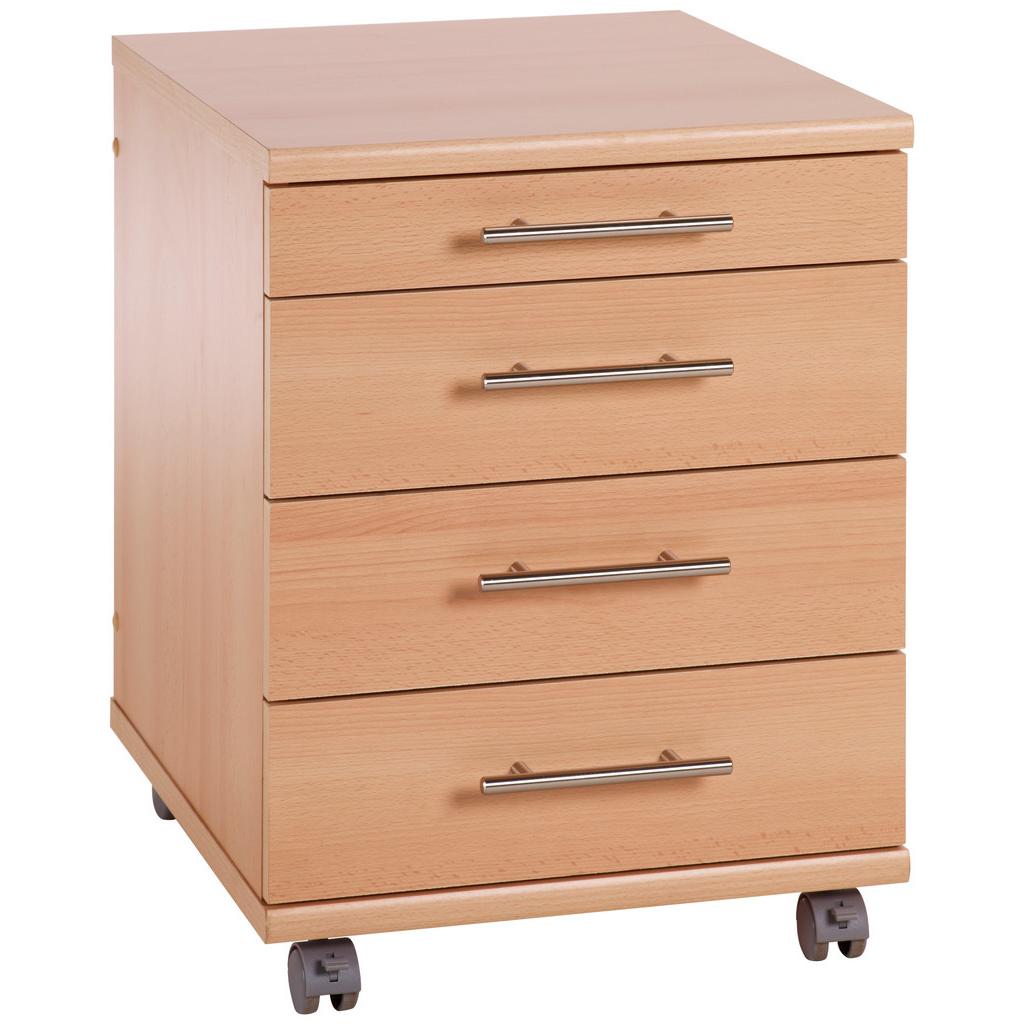 Rollcontainer Buche Dekor Serie 500 41,6x56,9x50 cm