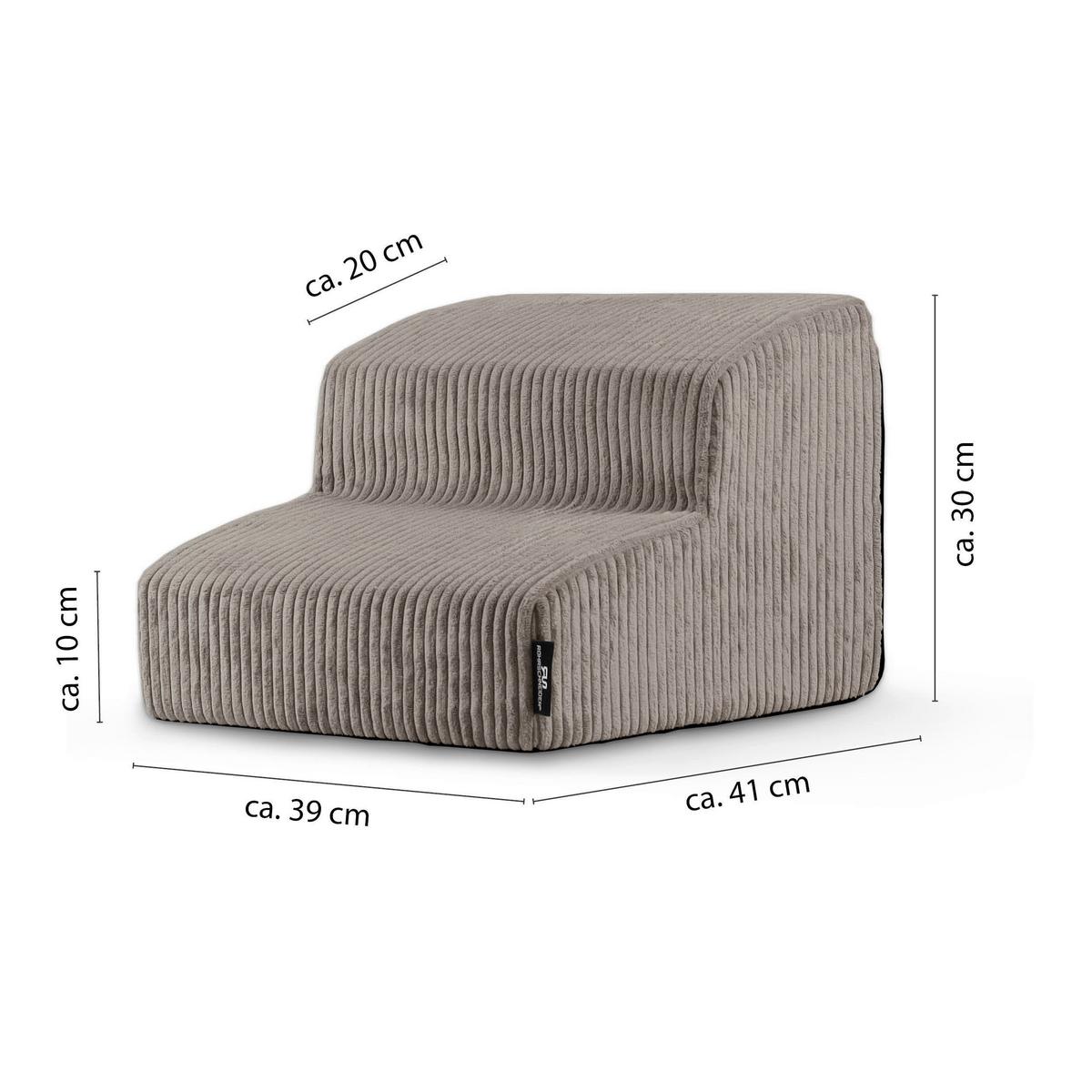 TIERTREPPE HUNDETREPPE TAUPE - Taupe, Basics, Kunststoff/Textil (39/41/30cm)