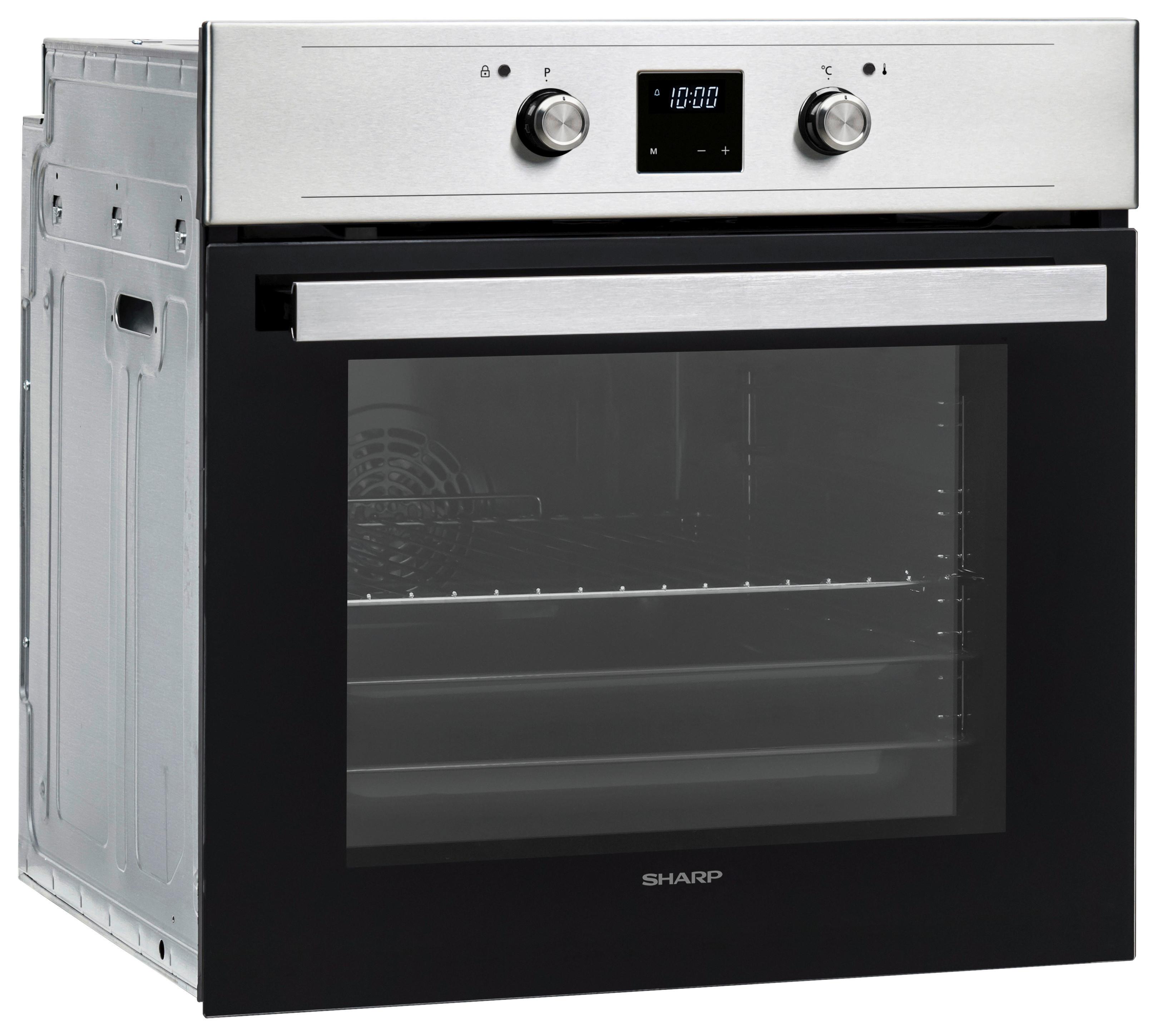 Einbau-Backofen K-61dx28im0-Eu Pyrolyse - Selbstreinigung - Edelstahlfarben/Schwarz, Basics (59,5/59,5/57,5cm) - Sharp