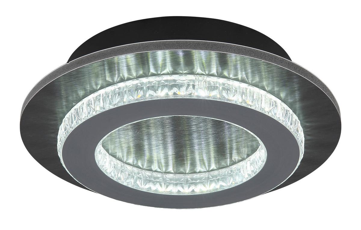 STROPNÉ LED SVIETIDLO JAYDEN - číra/čierna, Design, kov/plast (20/5,5cm) - Globo